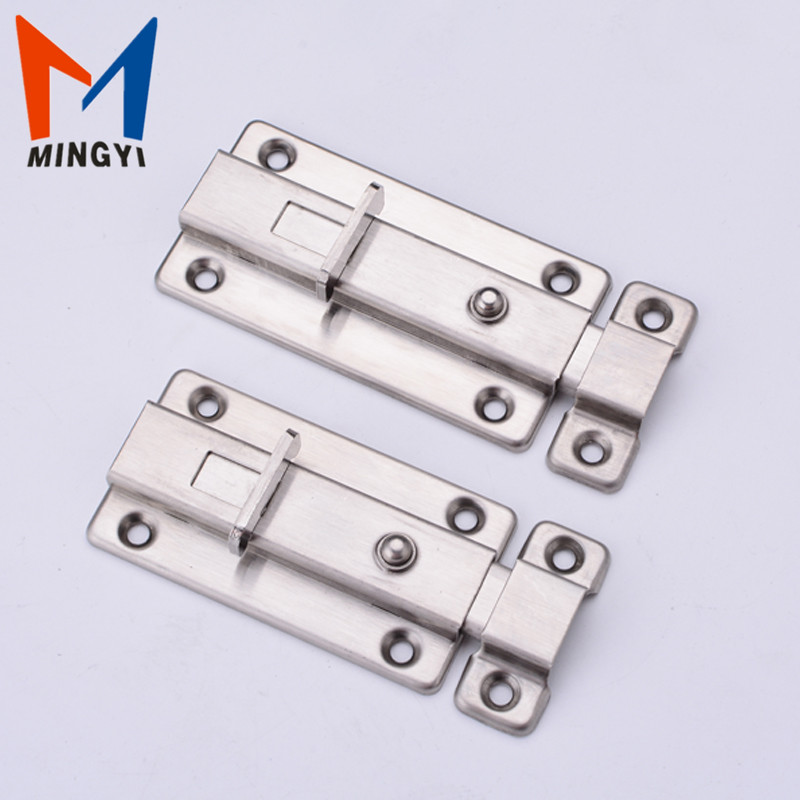Stainless Steel Button Automatic Door Bolt